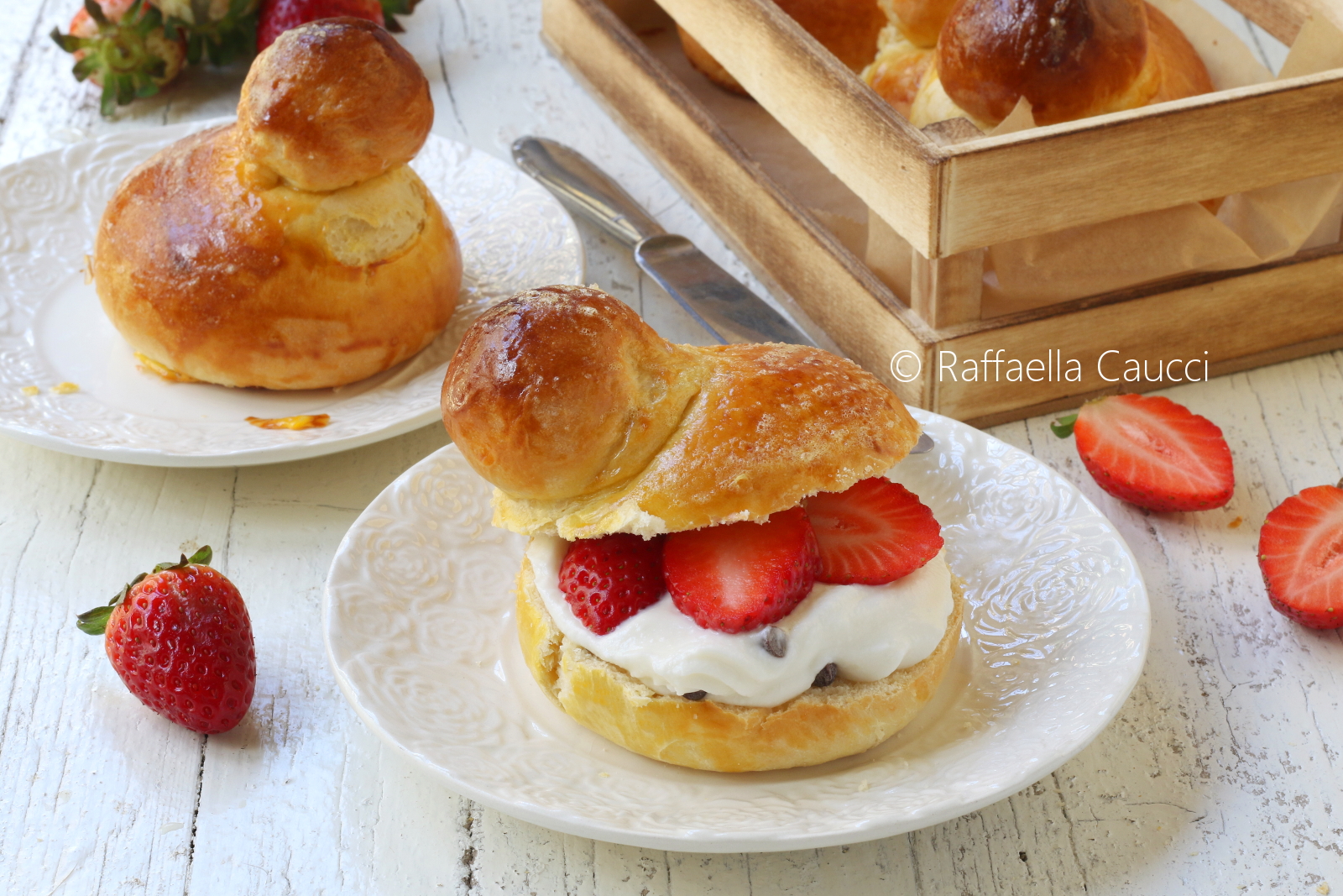 Kit 4 Brioche Siciliane col tuppo con ricotta di pecora (opzione far